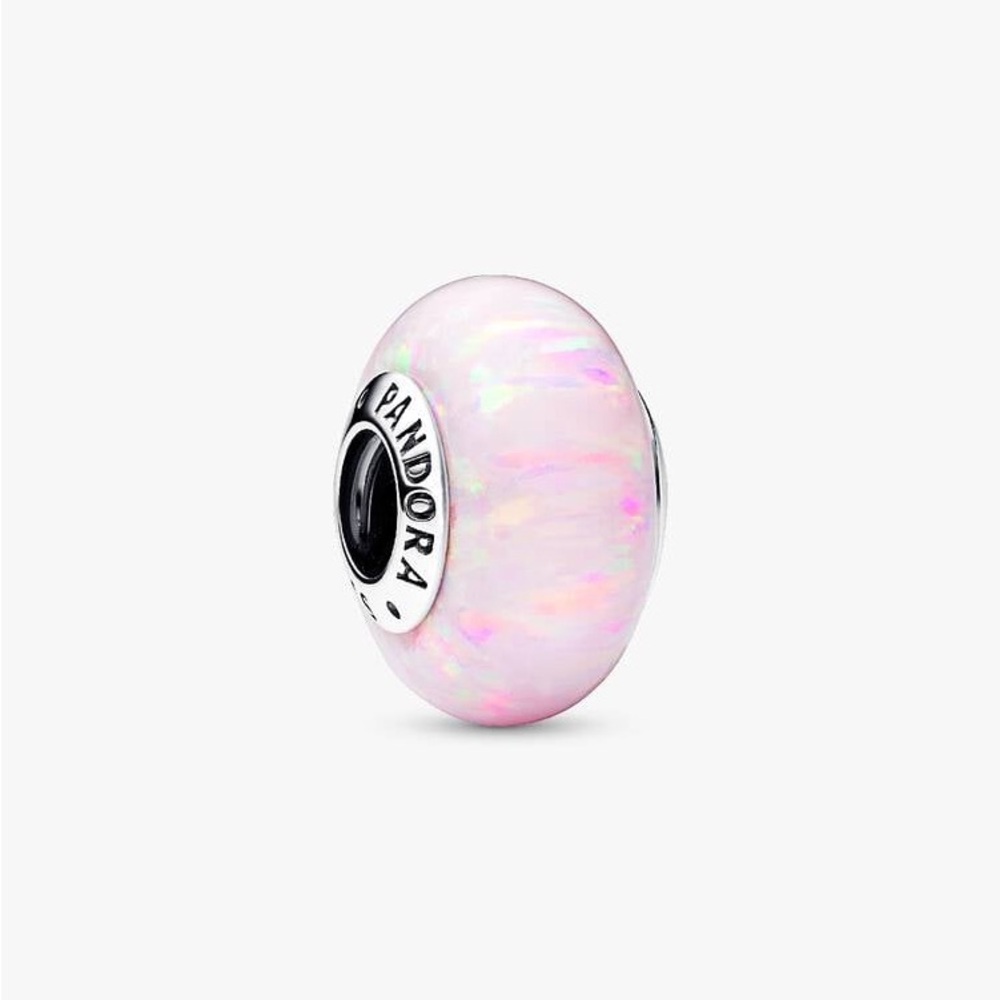 Authentic Sterling Silver Pandora Pink Opalescent Charm